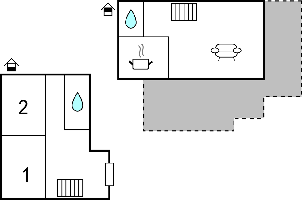 Ferienhaus Ferienwohnung auf 2 Etagen