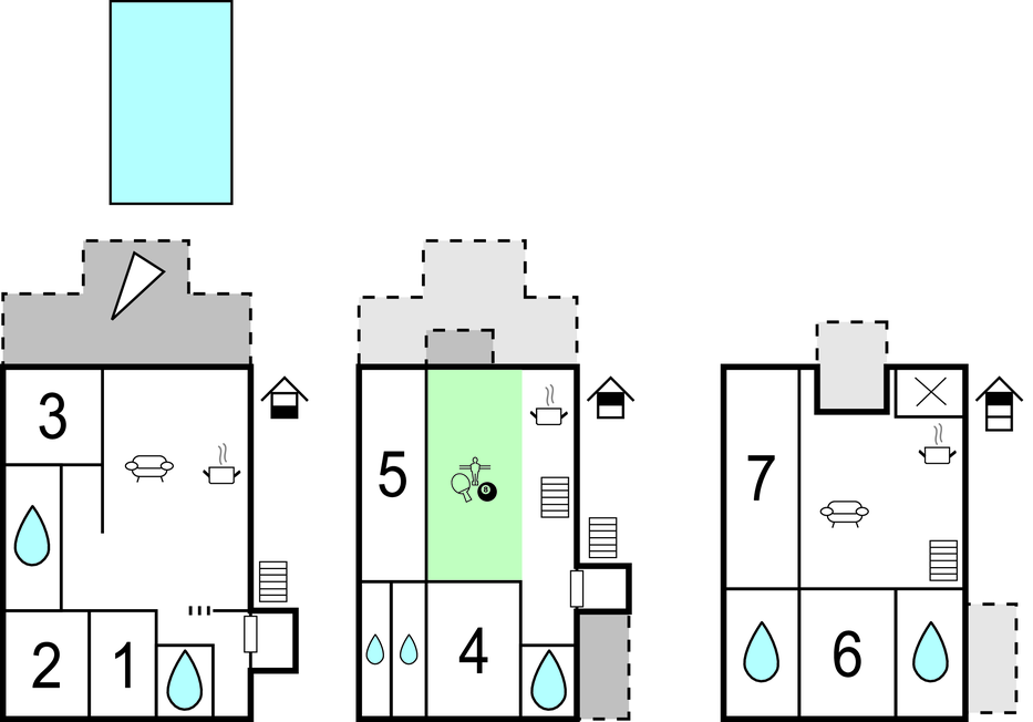Feriehuse - Trogir-Kastel Stafilic , Kroatien - CDE356 
