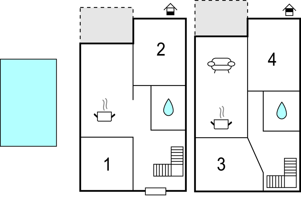 Feriehuse - Duga Uvala-Peruski , Kroatien - CIK979 