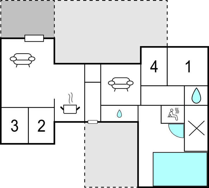 Ferienhaus - Øer Strand , Dänemark - D04602 