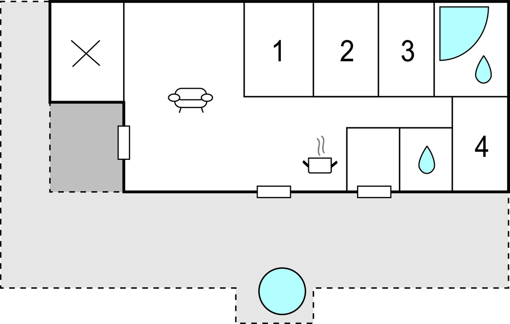 Feriehuse - Øer Strand , Danmark - D04209 