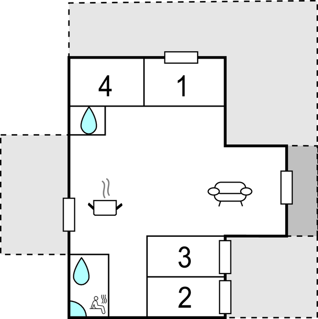 Feriehus - Skovmose Strand , Danmark - D1190 
