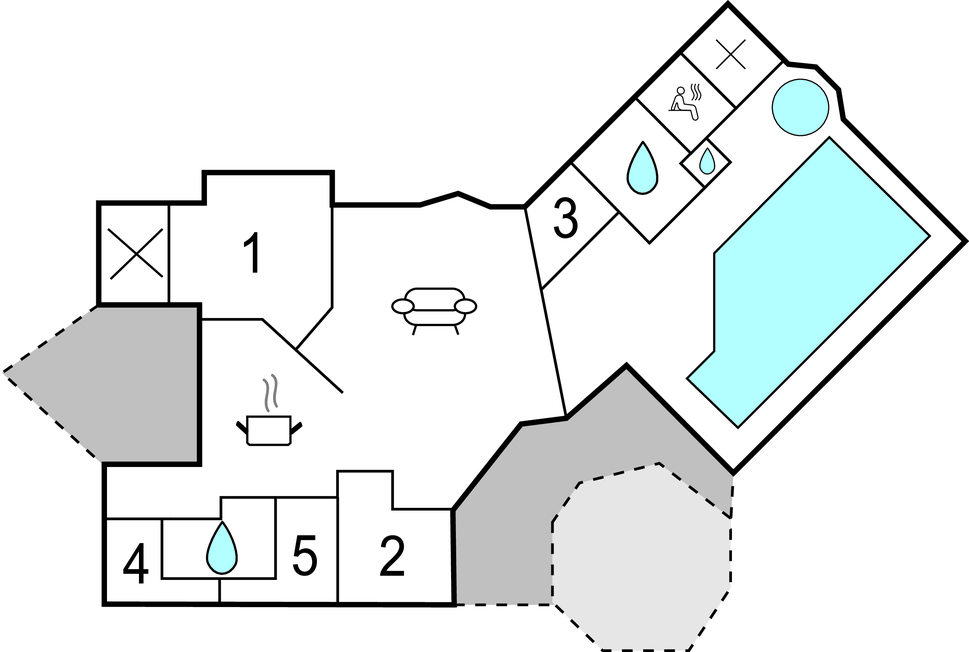 Ferienhaus Poolhaus 2 in Hohendorf