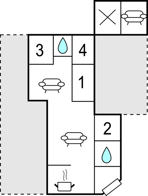 Feriehuse - Hornbæk Strand , Danmark - E02902 