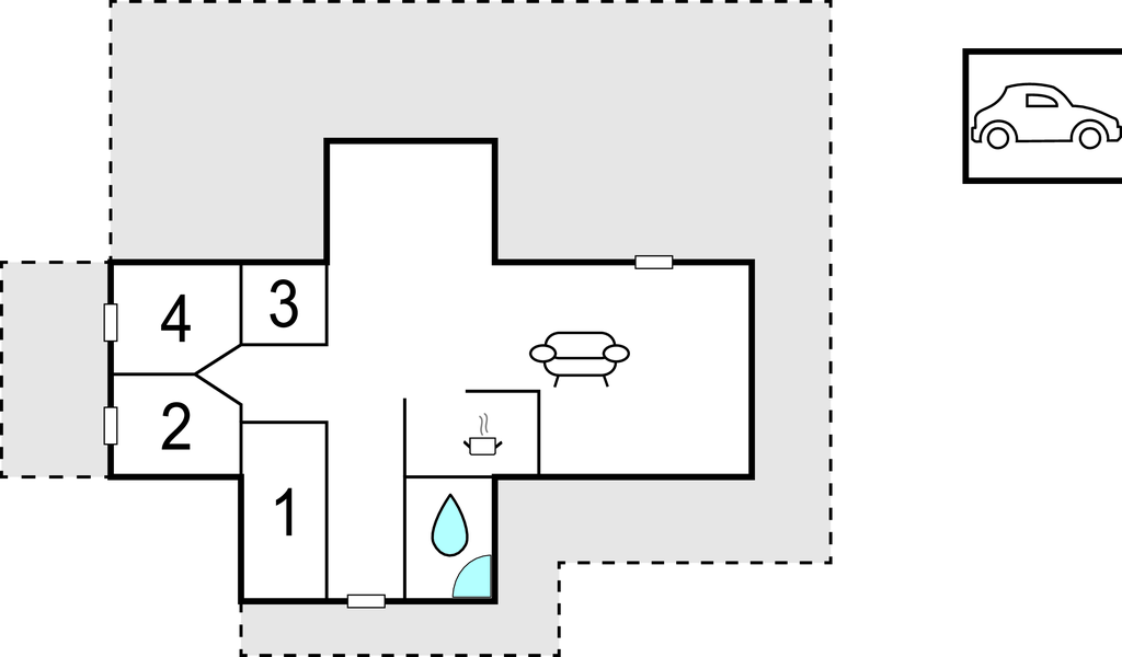 Feriehuse - Hornbæk , Danmark - E02381 