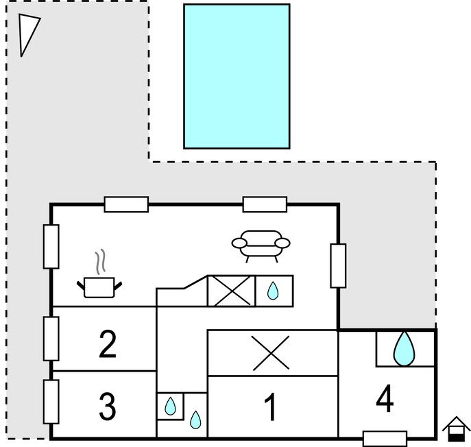 Ferienhaus - Sussargues , Frankreich - FLH375 