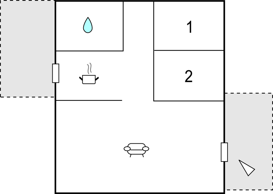Semesterhus - Gudhjem Strand , Danmark - H0111 