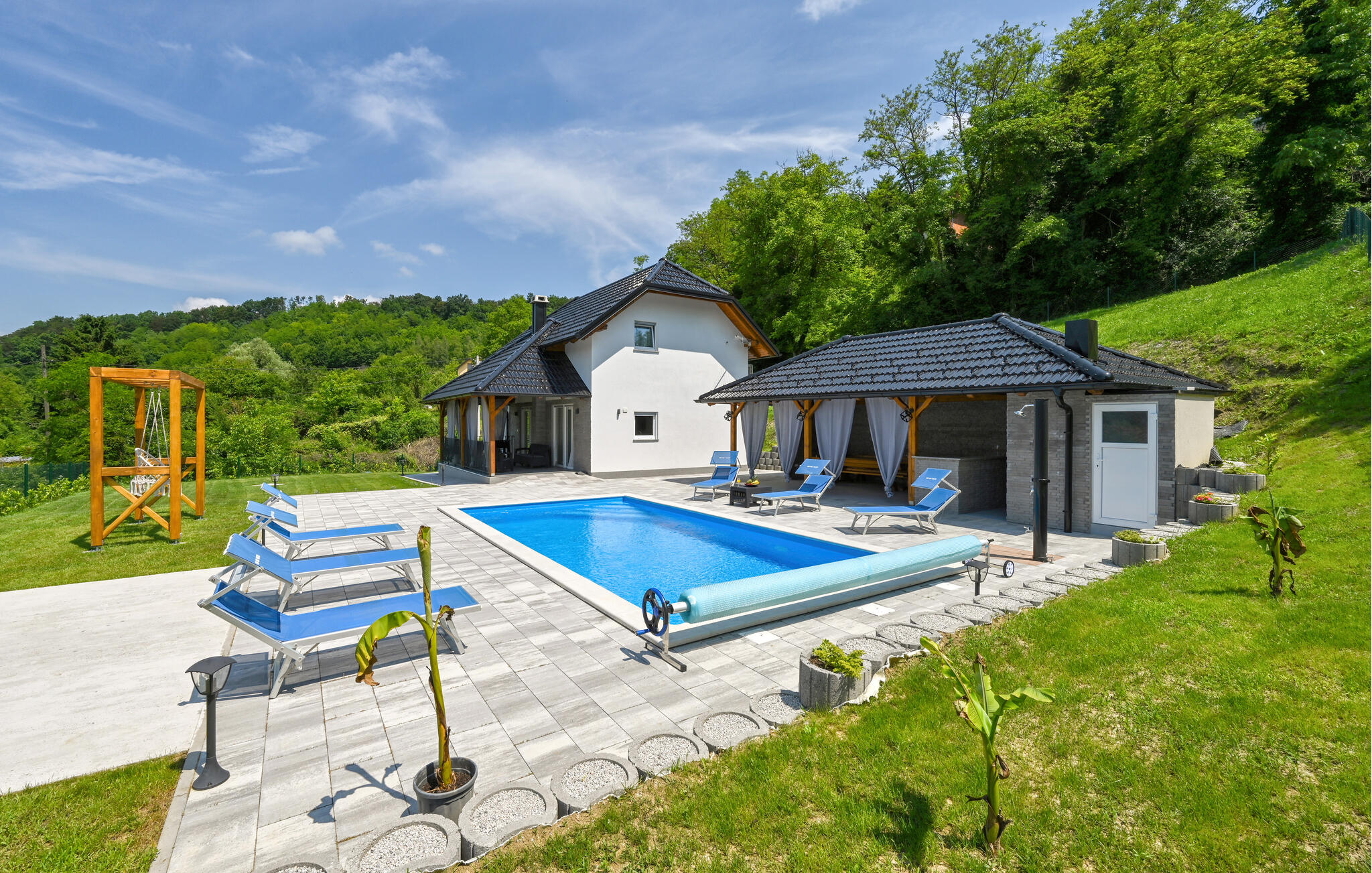 Vakantiehuis met privé zwembad in Kr. Toplice - Vrtnjakovec (Kroatië) voor 8 personen