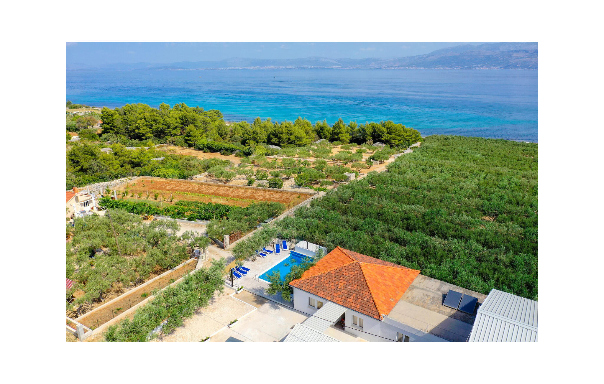 Vakantiehuis met privé zwembad in Brac - Supetar (Kroatië) voor 10 personen