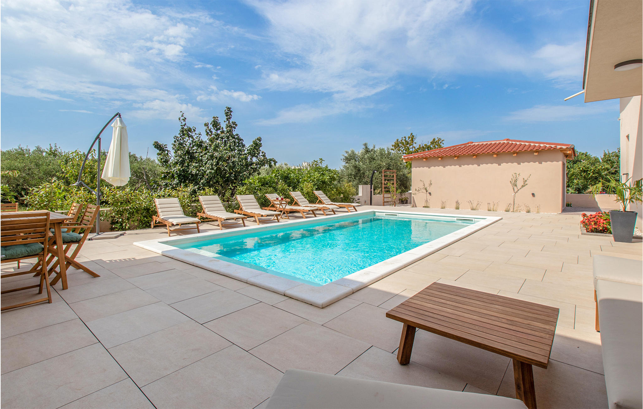 Vakantiehuis met privé zwembad in Zadar-Sukosan (Kroatië) voor 6 personen