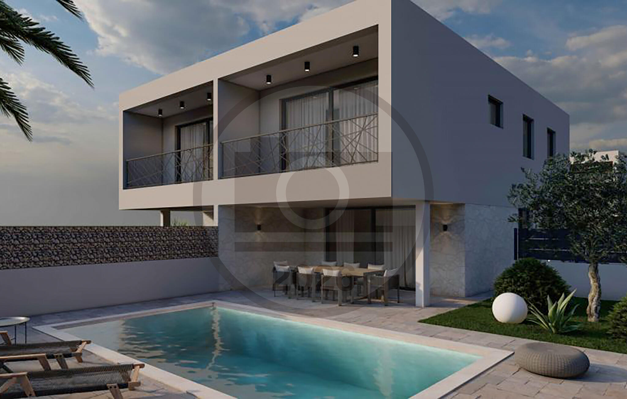 Vakantiehuis met privé zwembad in Zadar - Privlaka (Kroatië) voor 6 personen