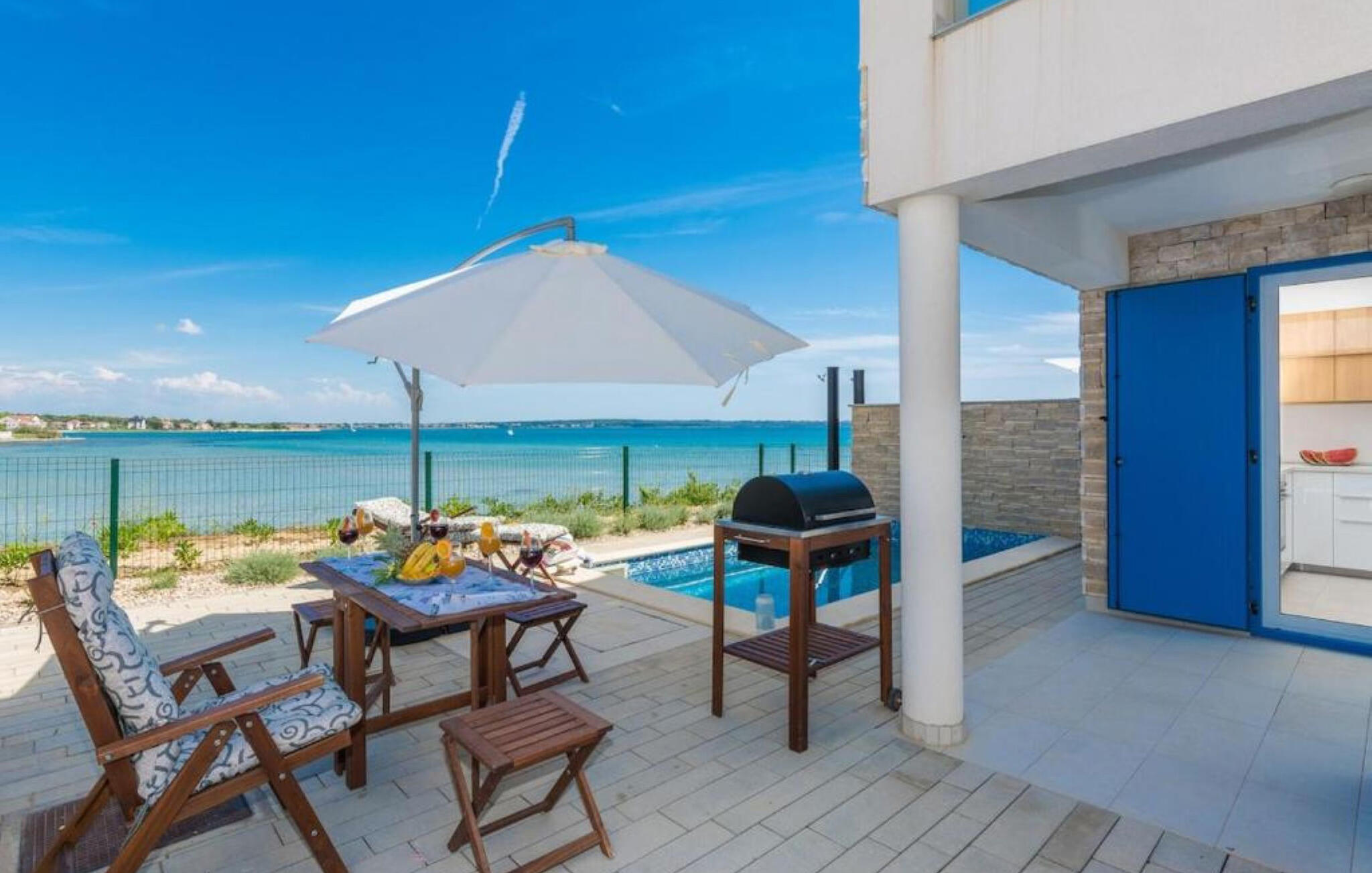 Vakantiehuis met privé zwembad in Zadar - Privlaka (Kroatië) voor 8 personen