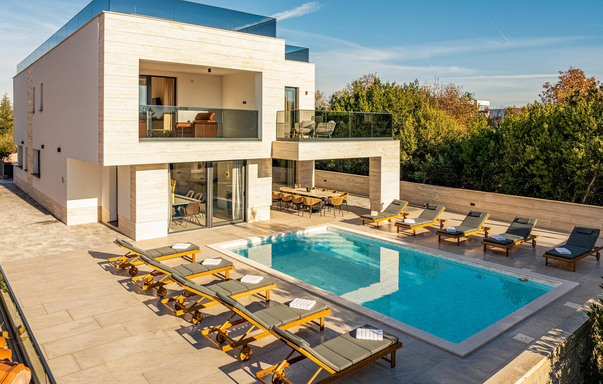 Vakantiehuis met privé zwembad in Zadar-Zaton (Kroatië) voor 10 personen