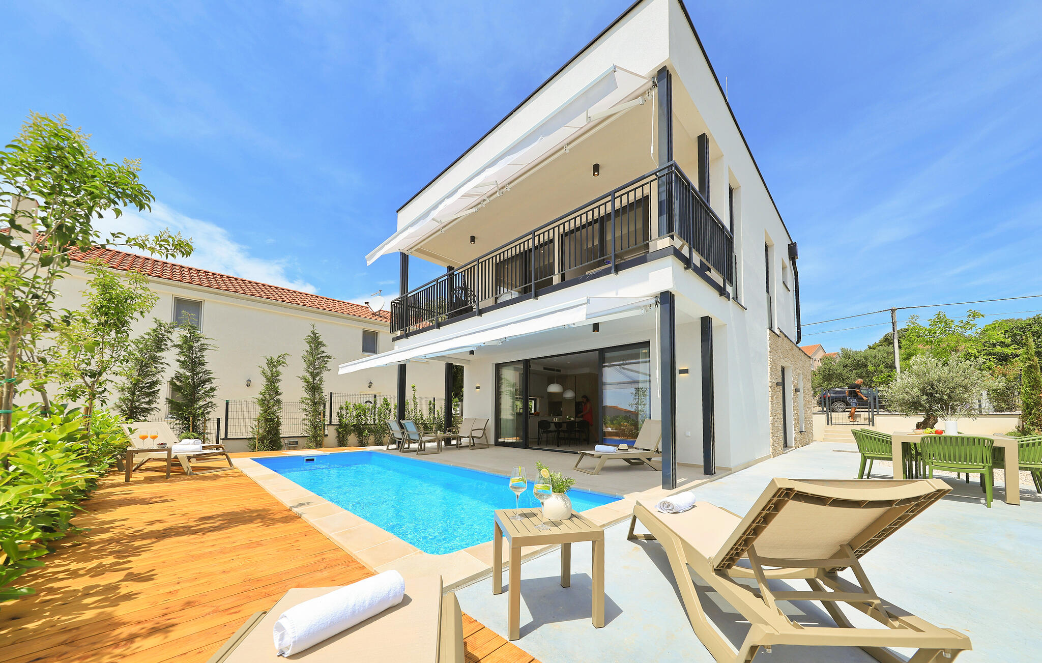 Vakantiehuis met privé zwembad in Biograd-Pakostane (Kroatië) voor 7 personen