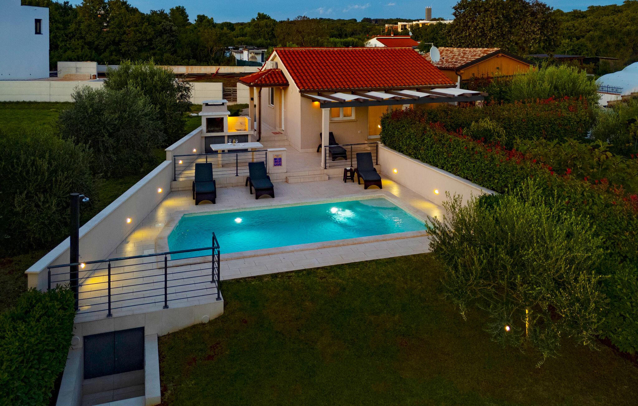 Vakantiehuis met privé zwembad in Medulin-Pomer (Kroatië) voor 4 personen