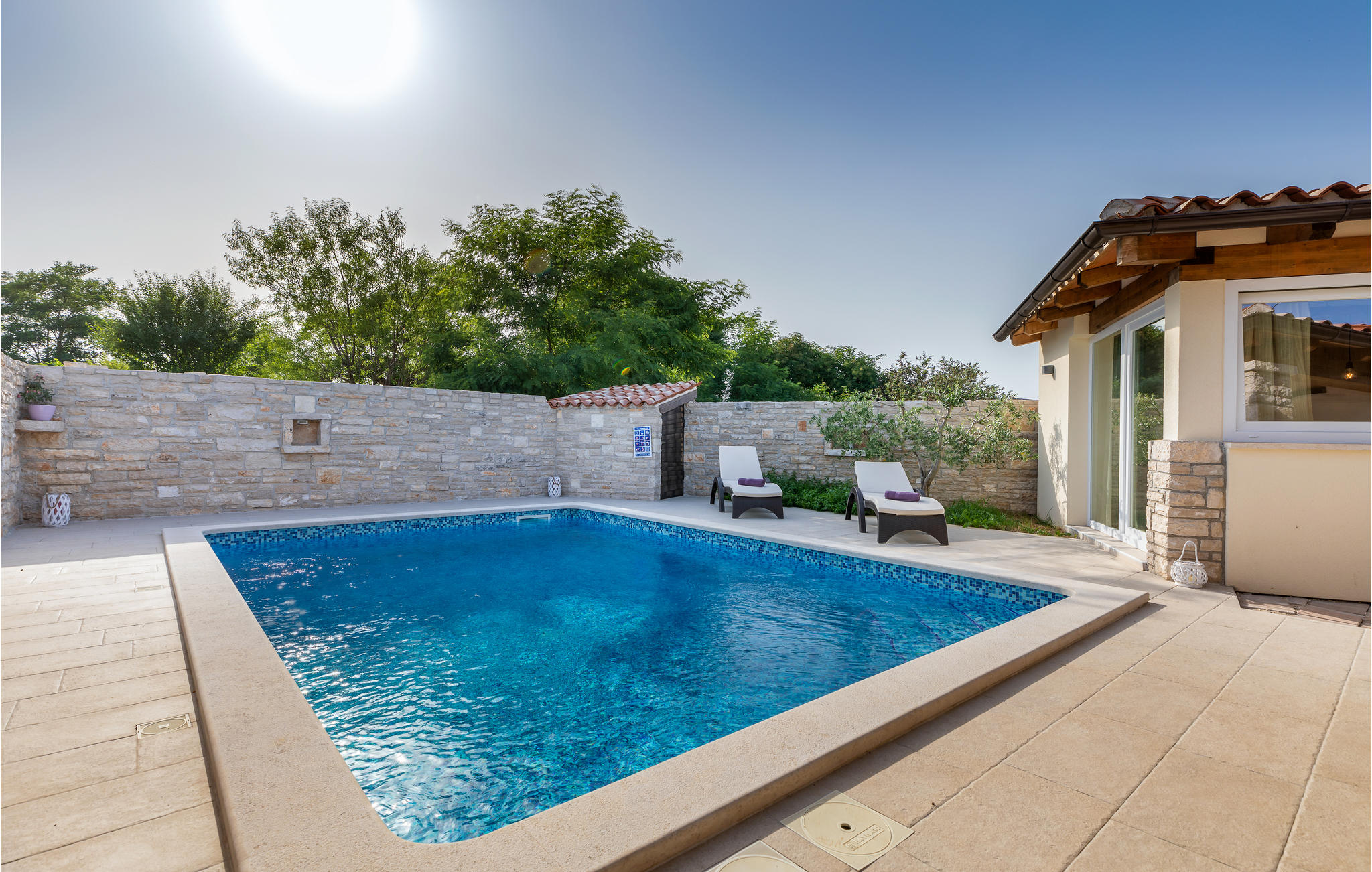 Vakantiehuis met privé zwembad in Zminj-Klimni (Kroatië) voor 6 personen