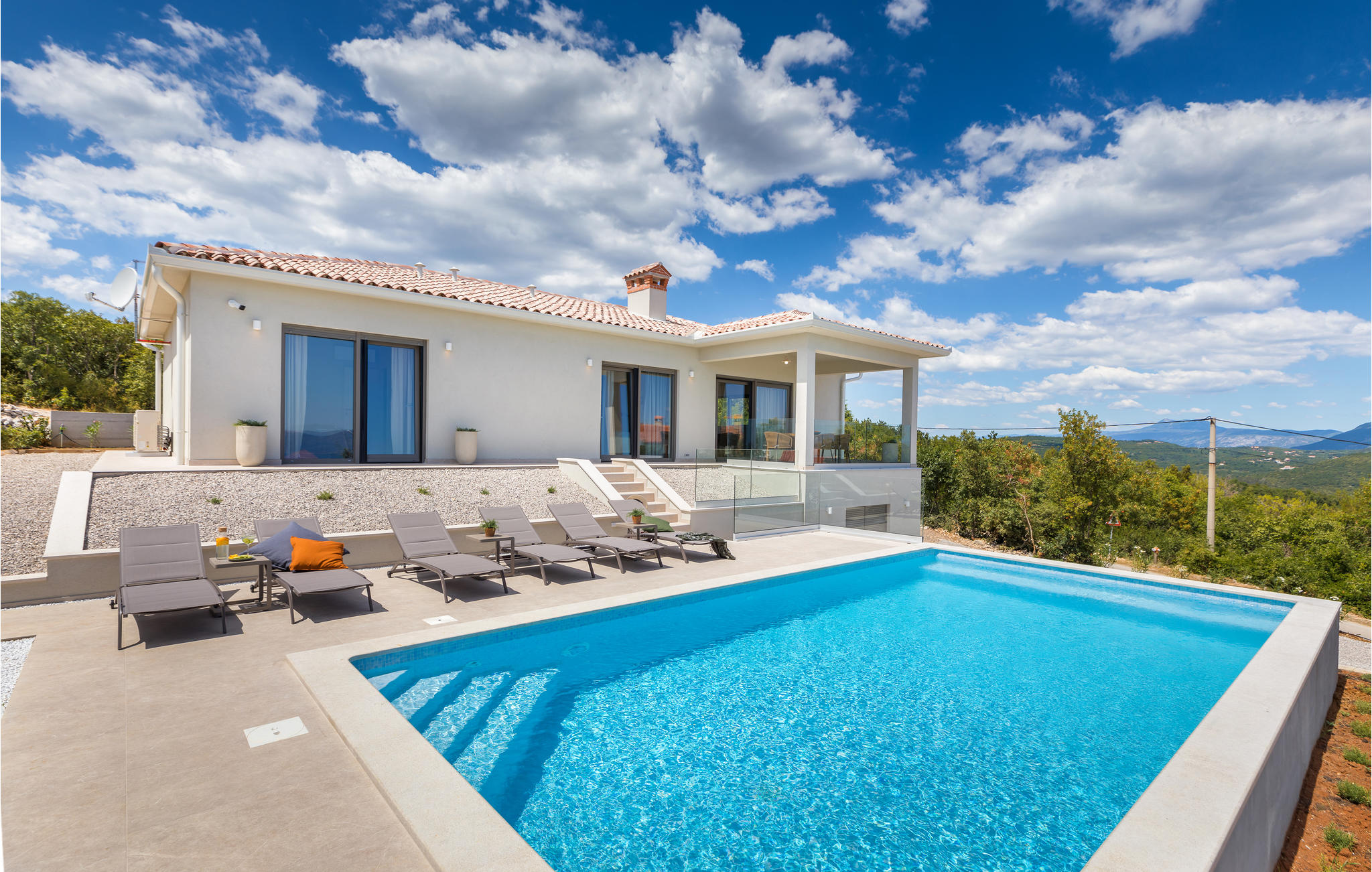 Vakantiehuis met privé zwembad in Labin-Gondolici (Kroatië) voor 6 personen
