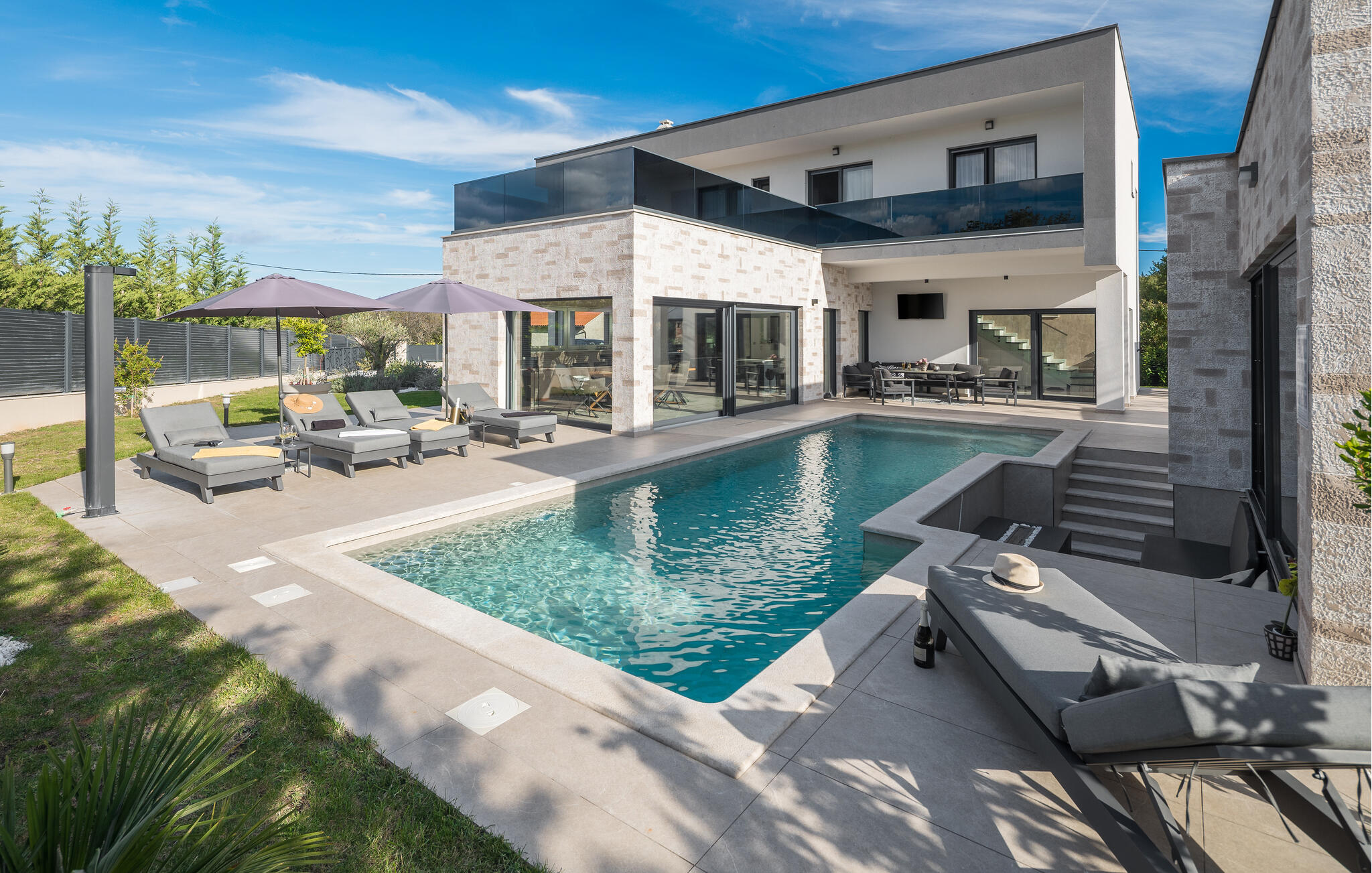 Vakantiehuis met privé zwembad in Labin-Kapelica (Kroatië) voor 8 personen