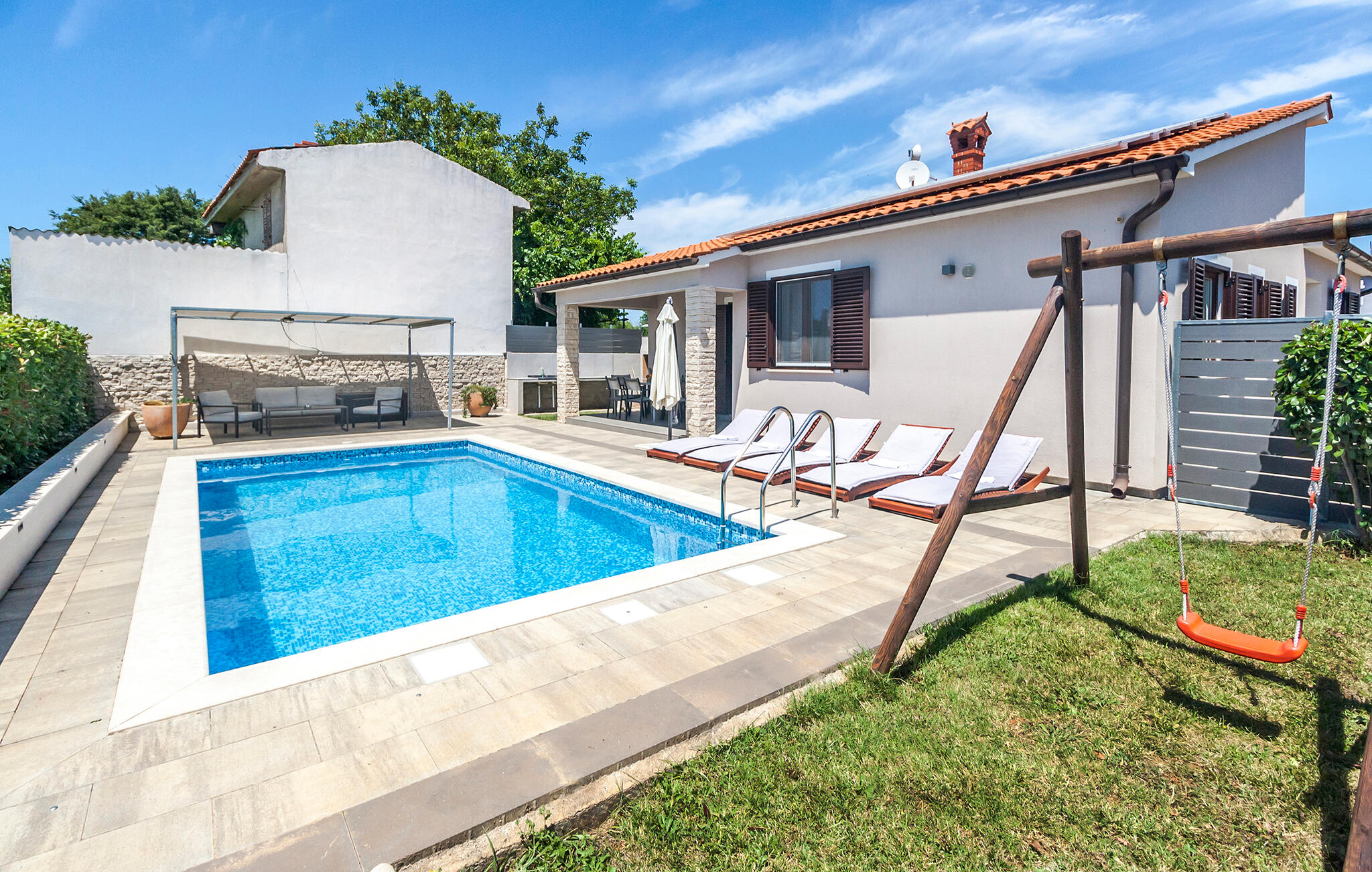 Vakantiehuis met privé zwembad in Pula-Marcana (Kroatië) voor 7 personen