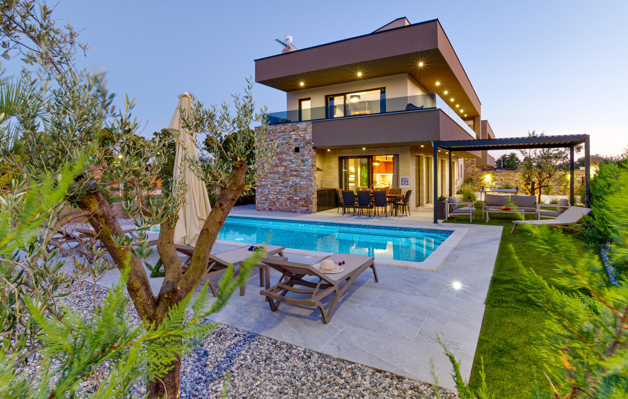 Vakantiehuis met privé zwembad in Pula-Marcana (Kroatië) voor 8 personen