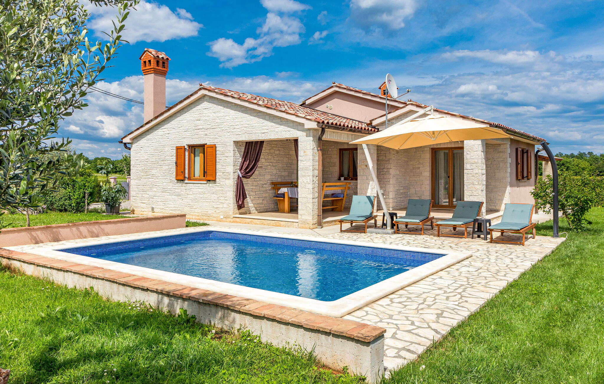 Vakantiehuis met privé zwembad in Barban - Grandici (Kroatië) voor 6 personen