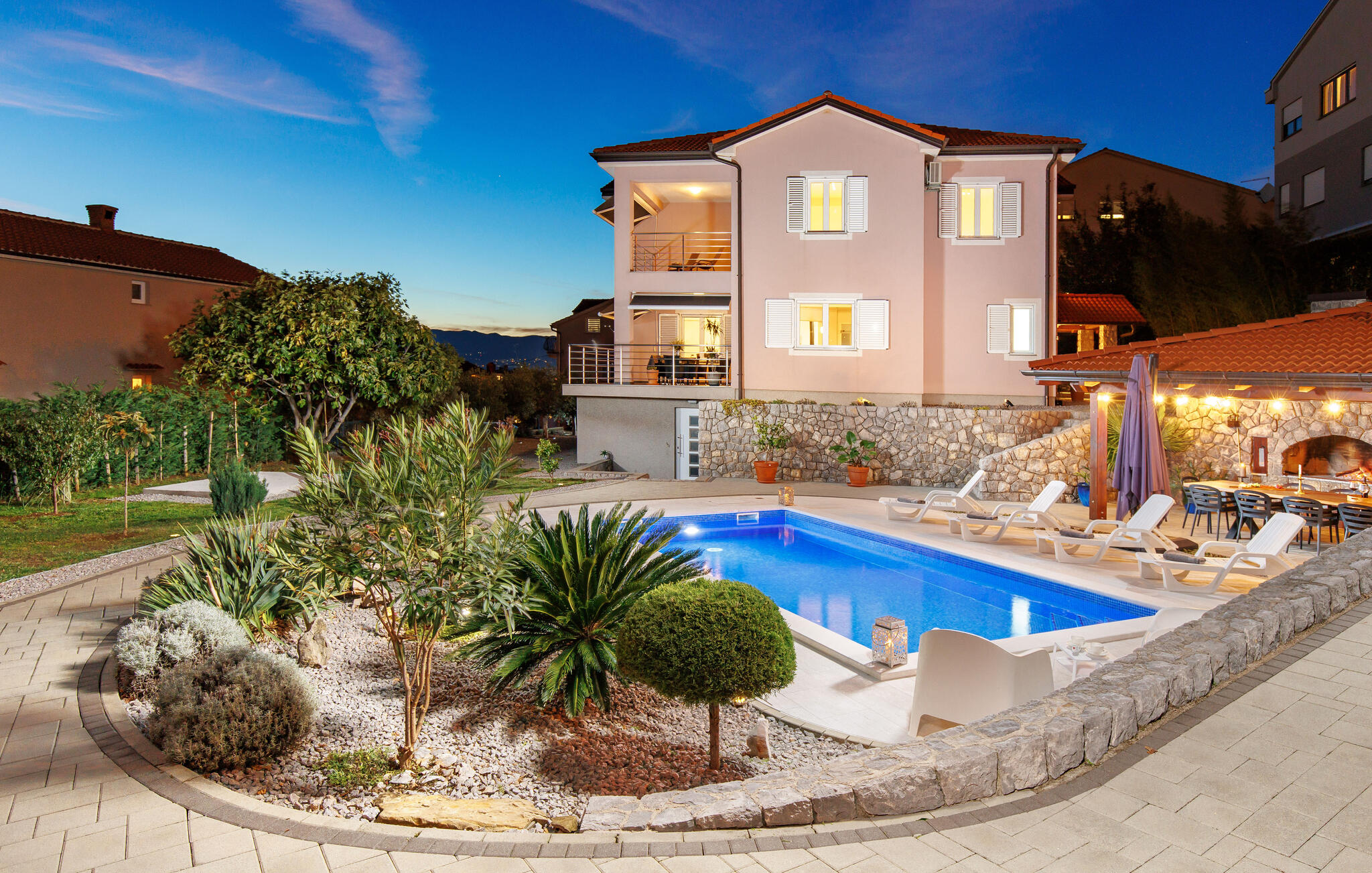 Vakantiehuis met privé zwembad in Crikvenica - Kostrena (Kroatië) voor 8 personen