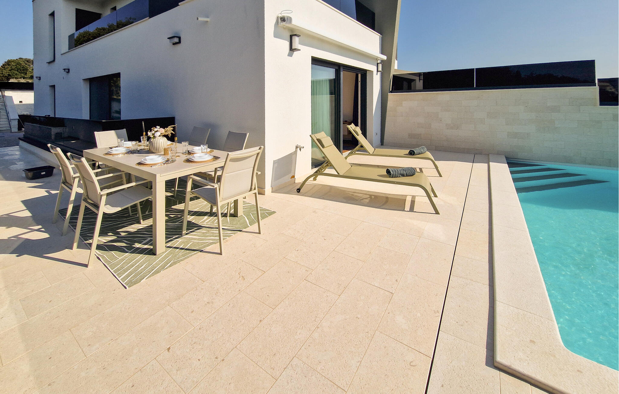 Vakantiehuis met privé zwembad in Pag - Mandre (Kroatië) voor 6 personen