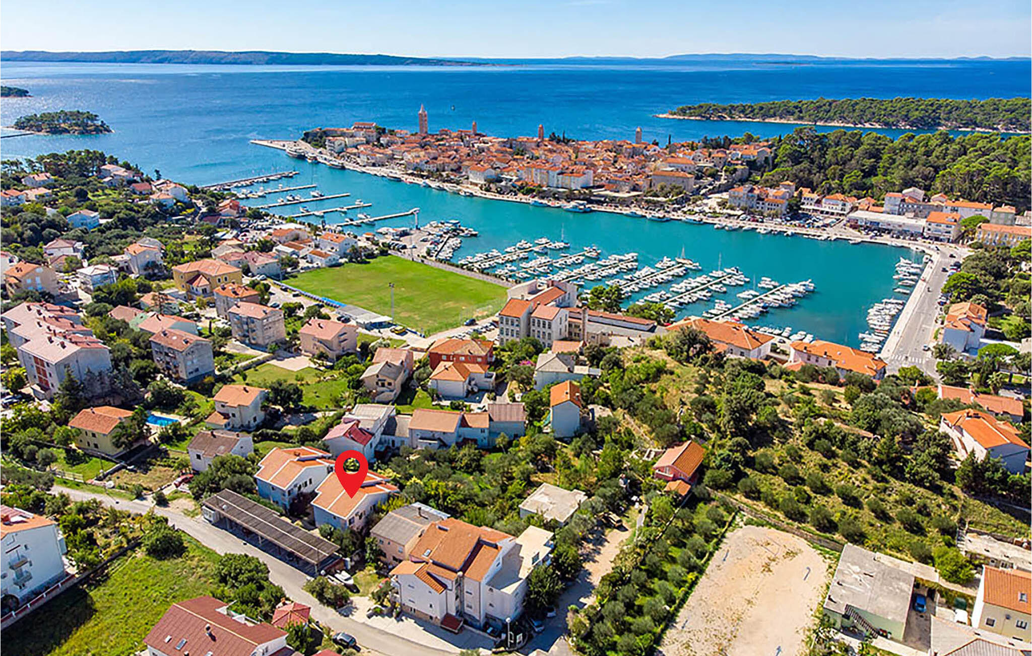 Vakantiehuis met zwembad in Rab-Banjol (Kroatië) voor 4 personen