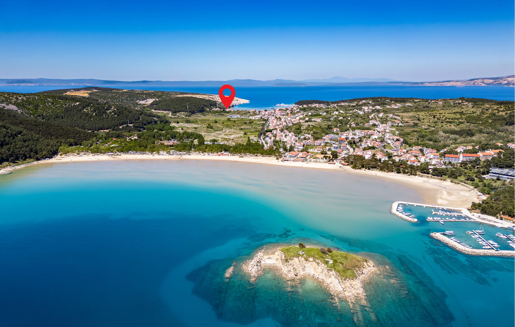 Ferienhaus mit umzäuntem Garten in Rab-Lopar (Kroatien) und 1 Hund erlaubt