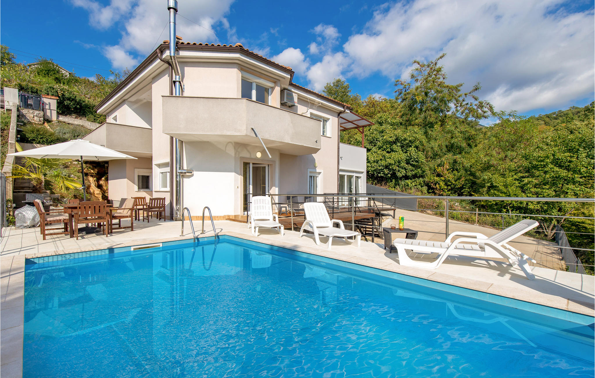 Vakantiehuis met privé zwembad in Opatija-Poljane (Kroatië) voor 10 personen
