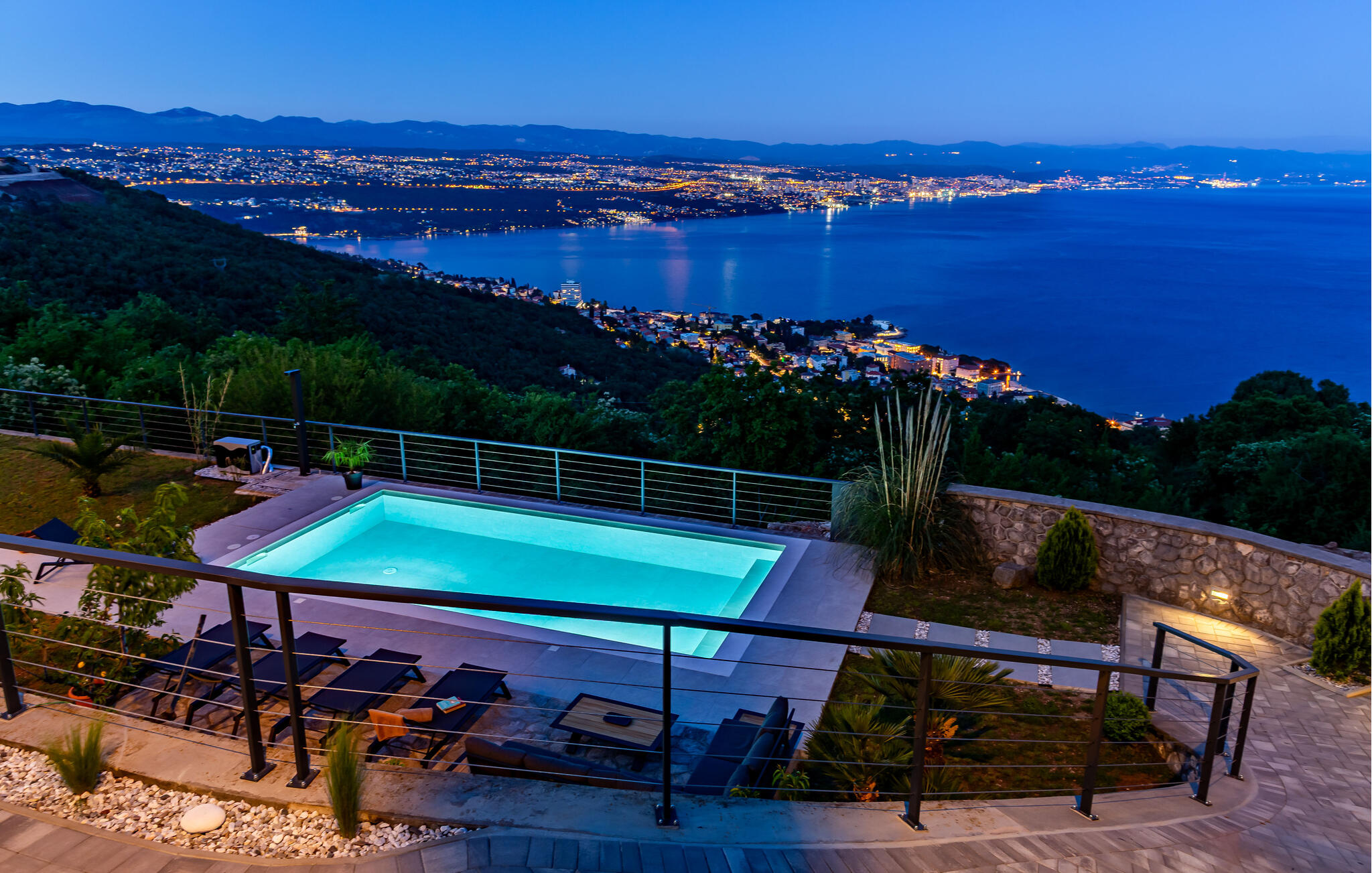 Vakantiehuis met privé zwembad in Opatija-Veprinac (Kroatië) voor 8 personen