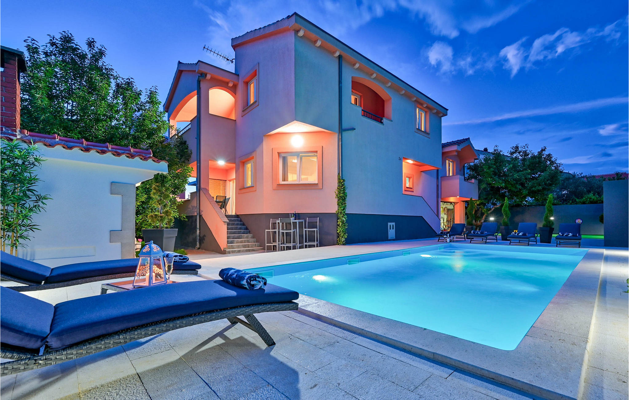 Vakantiehuis met privé zwembad in Zadar (Kroatië) voor 10 personen