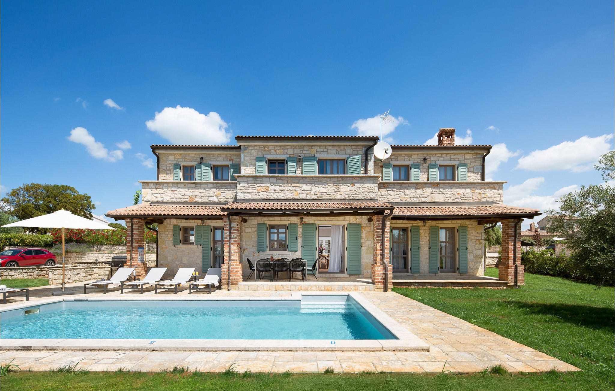 Vakantiehuis met privé zwembad in Sv. Lovrec (Kroatië) voor 8 personen