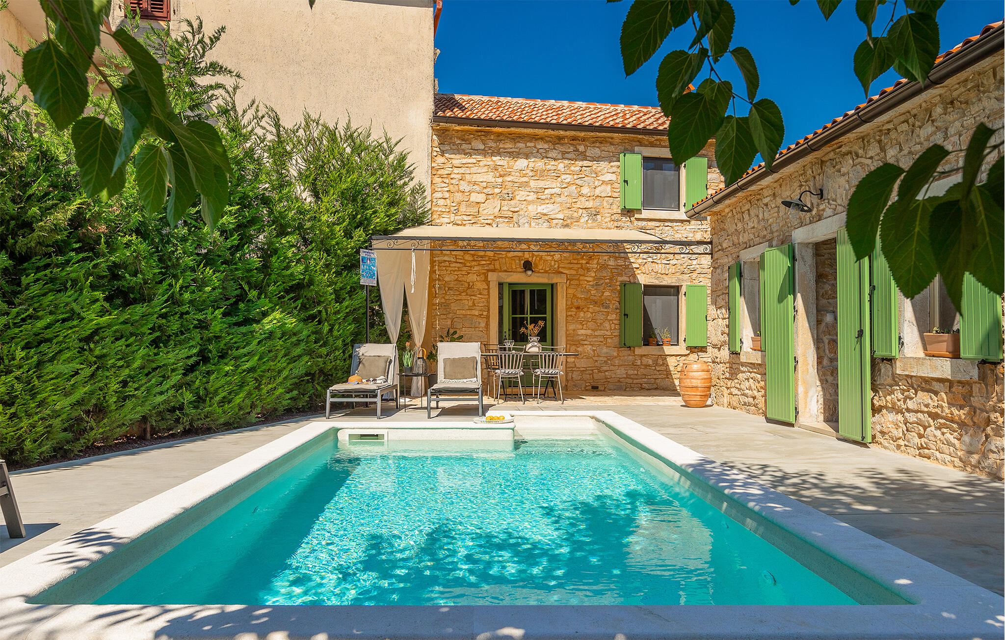 Vakantiehuis met privé zwembad in Pula-Galizana (Kroatië) voor 4 personen