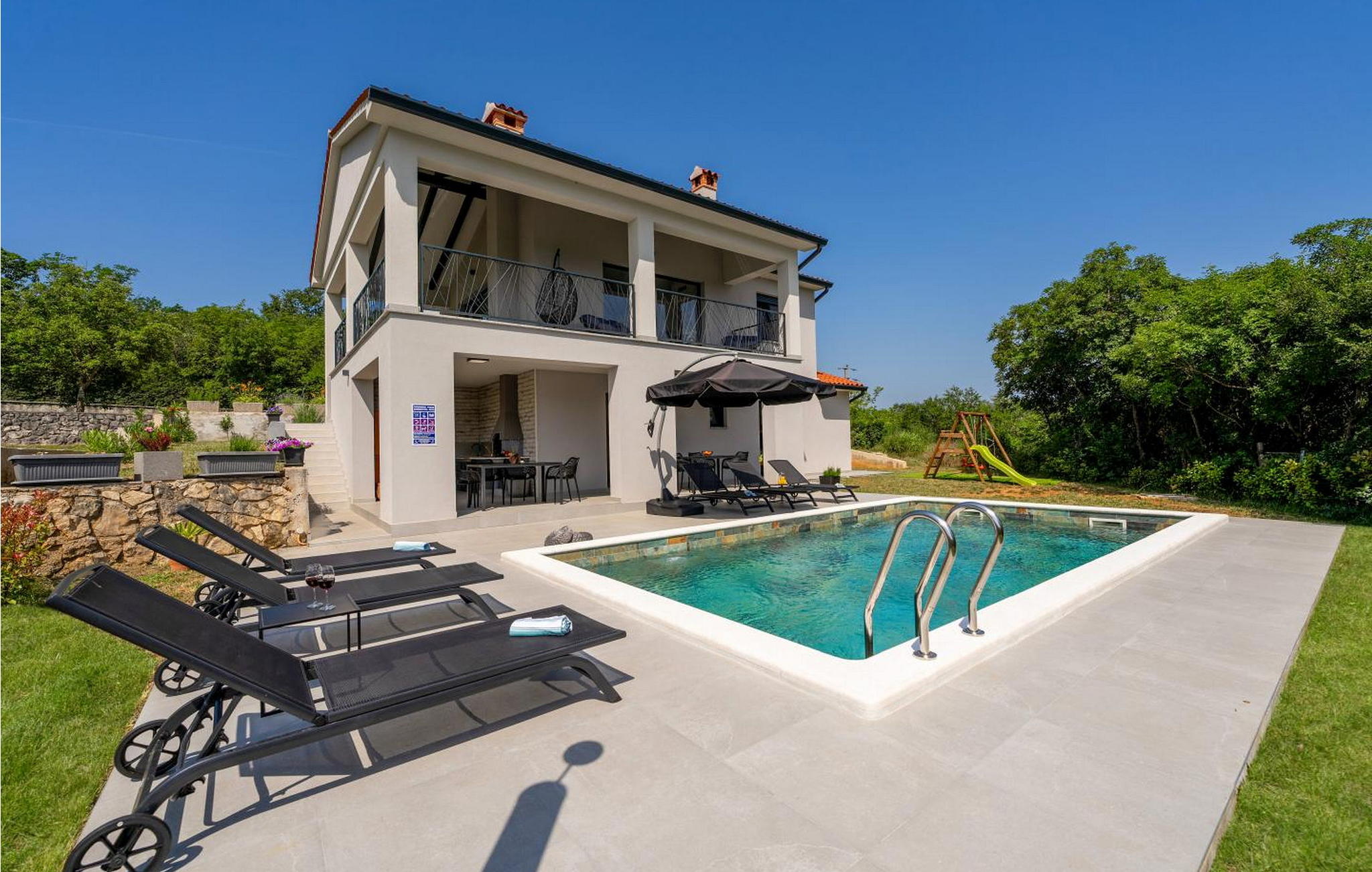 Vakantiehuis met privé zwembad in Labin (Kroatië) voor 8 personen