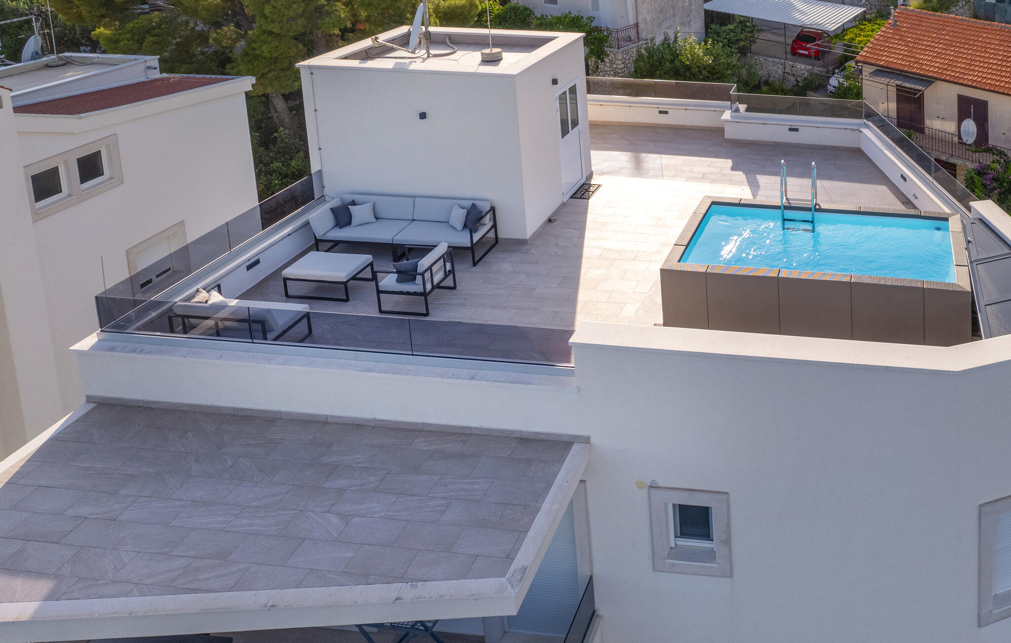 Vakantiehuis met zwembad in Trogir - Okrug Gornji (Kroatië) voor 4 personen