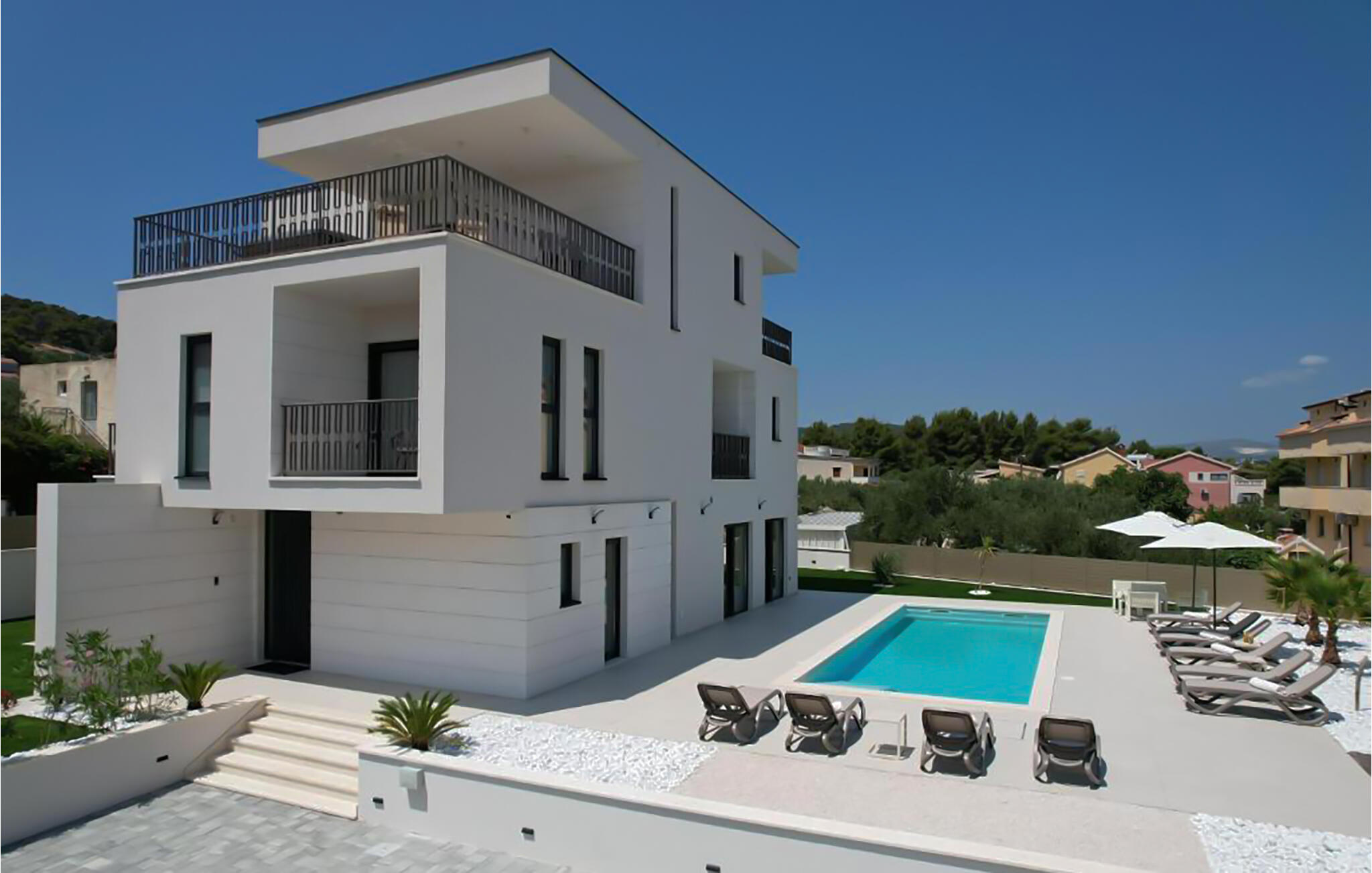 Ferienhaus mit umzäuntem Garten in Ciovo- Slatine (Kroatien) und 2 Hunde erlaubt