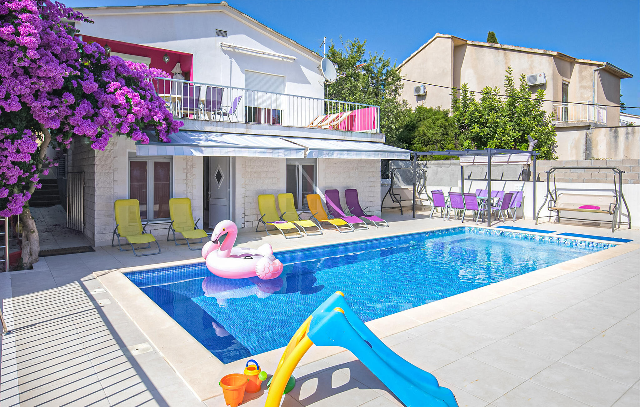 Vakantiehuis met zwembad in Seget Vranjica (Kroatië) voor 6 personen