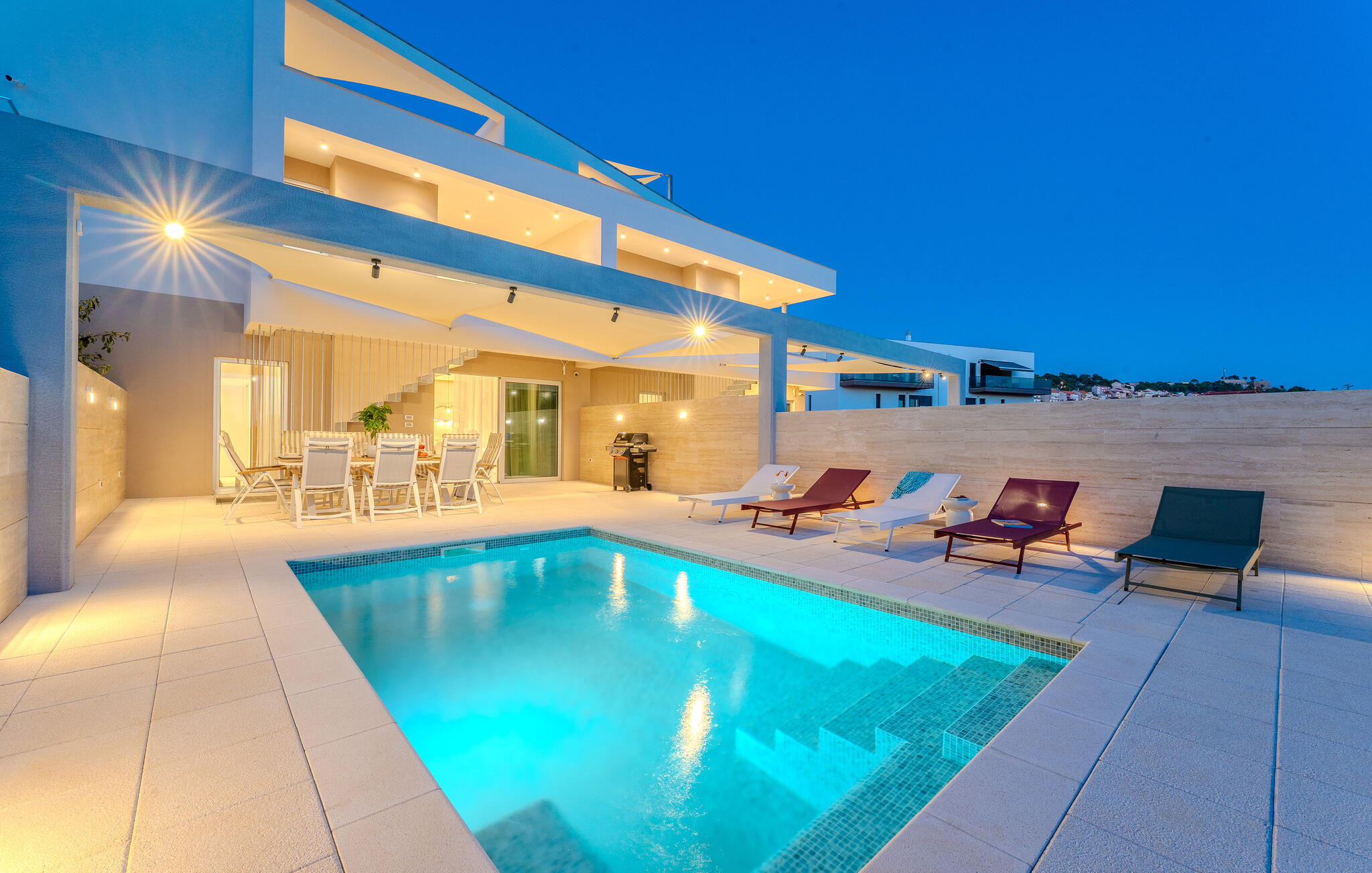 Vakantiehuis met privé zwembad in Sibenik (Kroatië) voor 8 personen