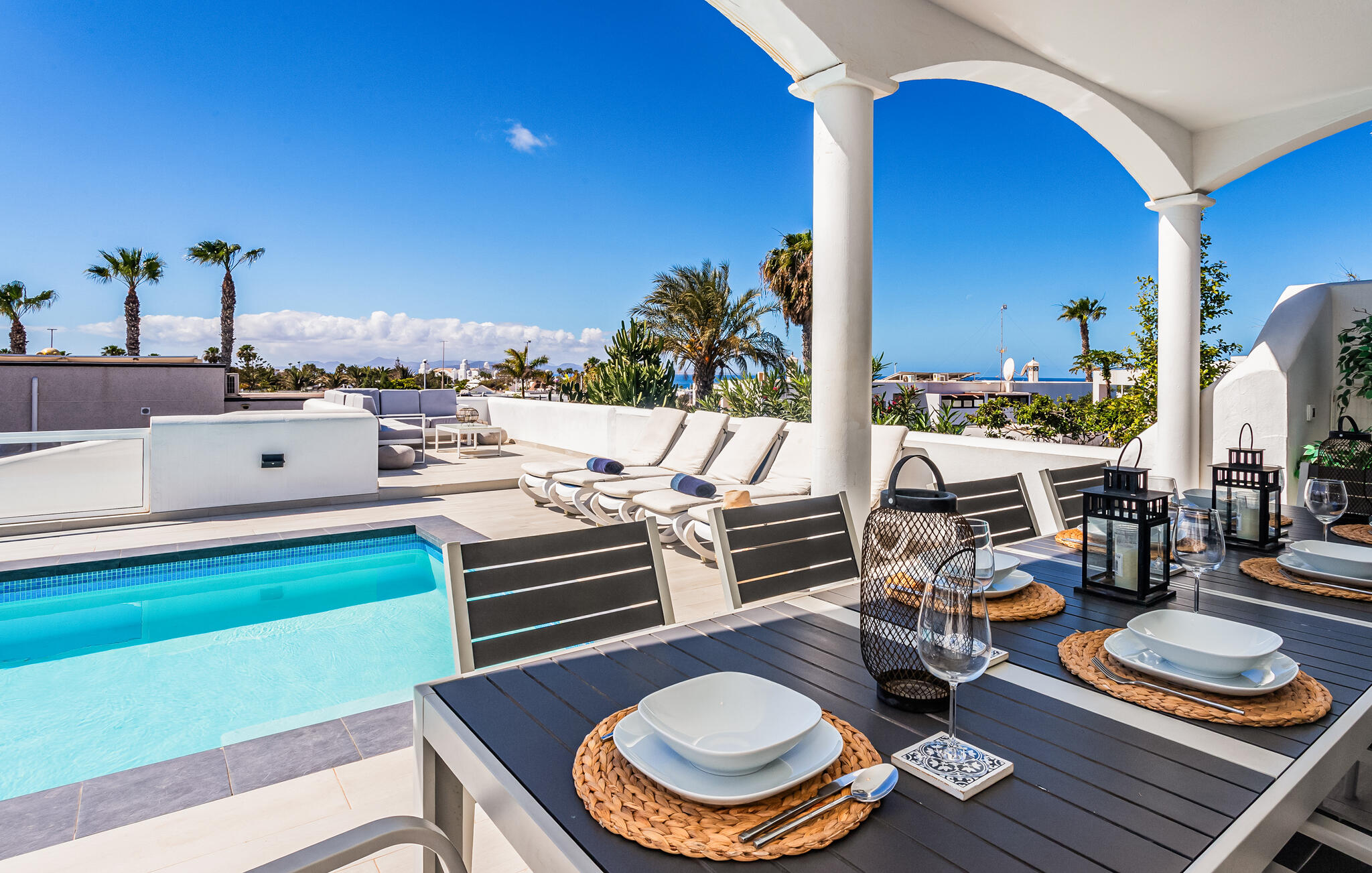 Vakantiehuis met privé zwembad in Playa Blanca (Spanje) voor 10 personen