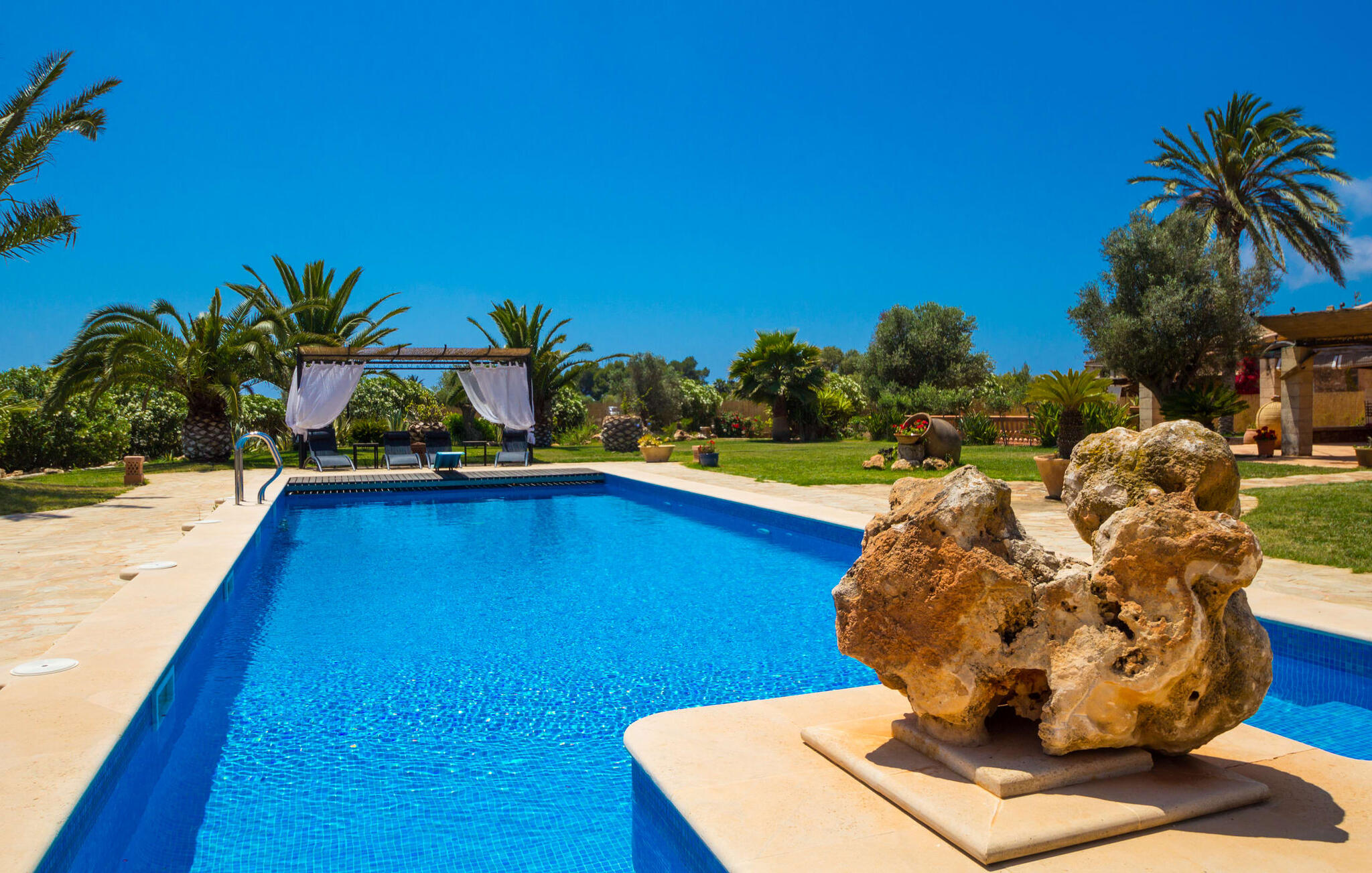 Vakantiehuis met privé zwembad in La Paloma de Sa Torre Marina-  Sa Rapita (Spanje) voor 12 personen