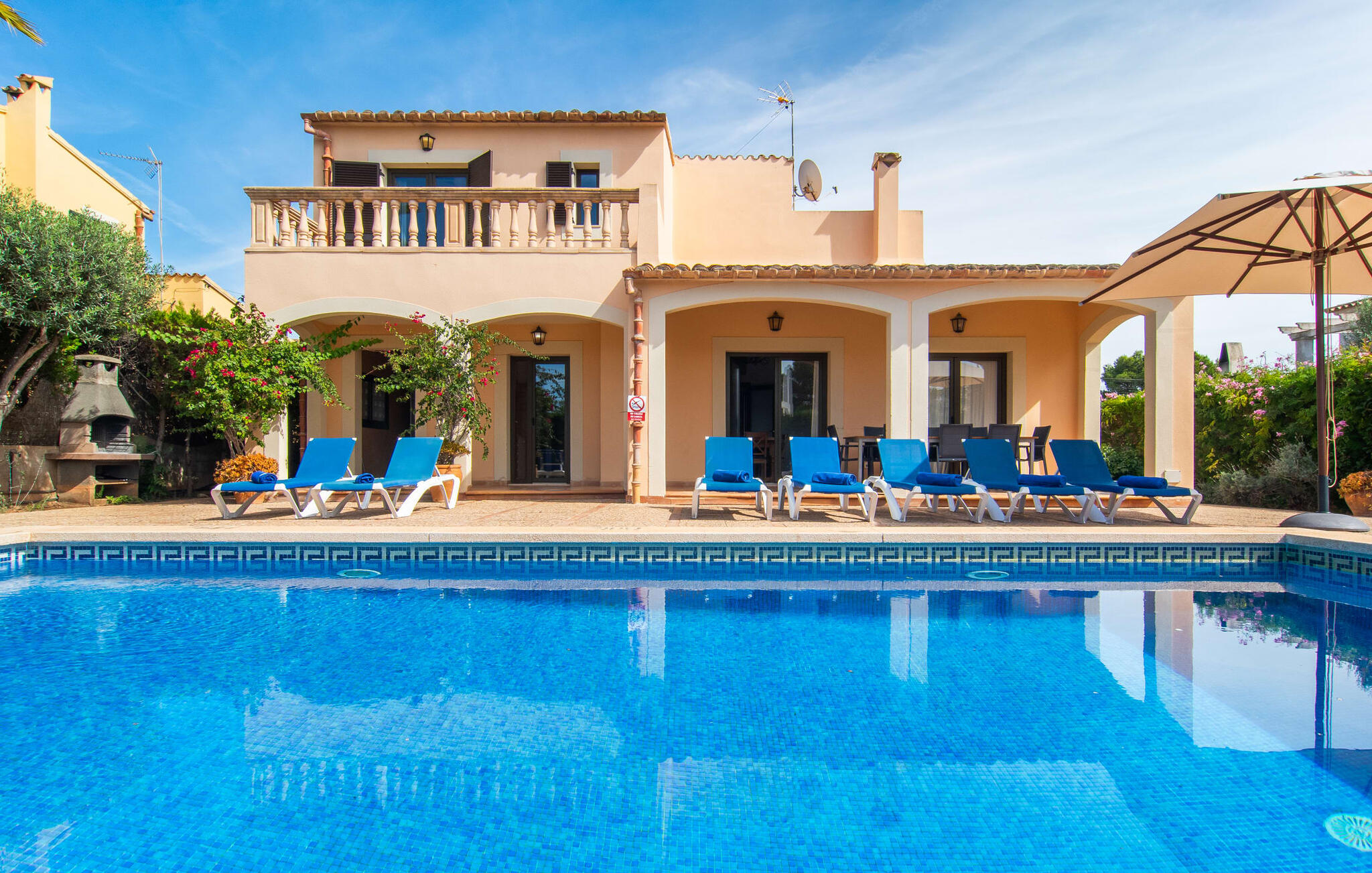 Vakantiehuis met privé zwembad in Karen-  Sa Rapita (Spanje) voor 6 personen