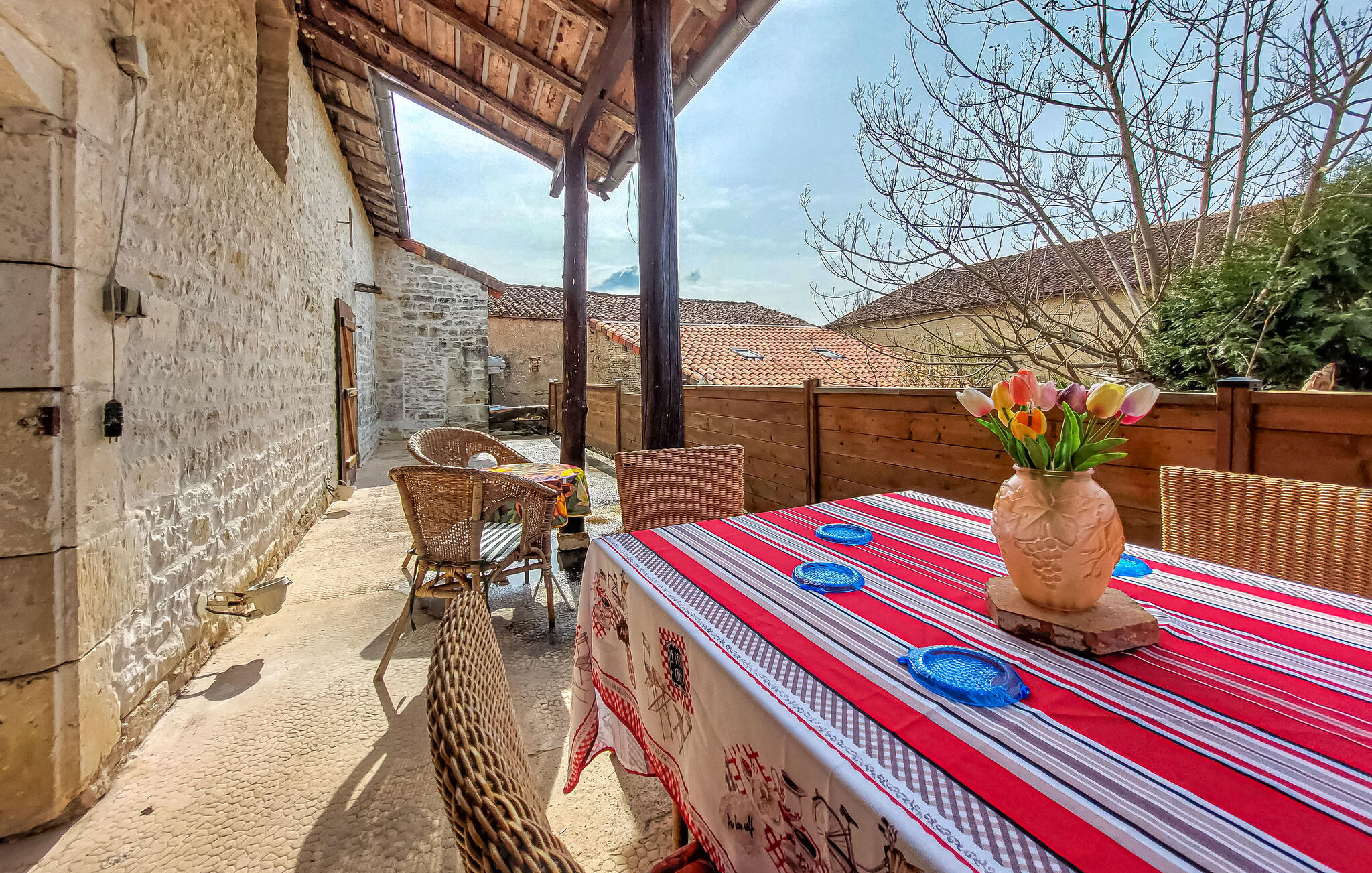 Vakantiehuis met omheinde tuin in Mouton (Frankrijk) 1 hond is welkom