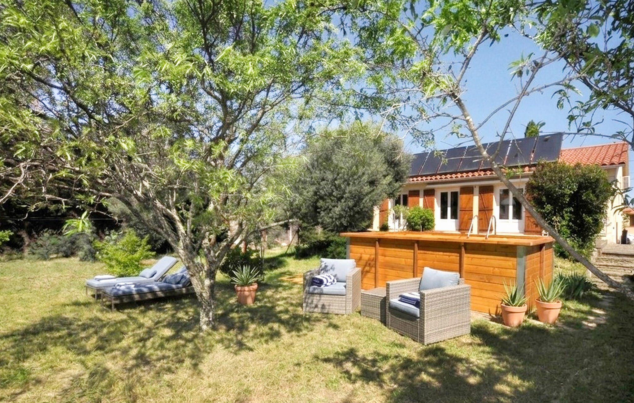 Ferienhaus mit umzäuntem Garten in Sorède (Frankreich) und 2 Hunde erlaubt