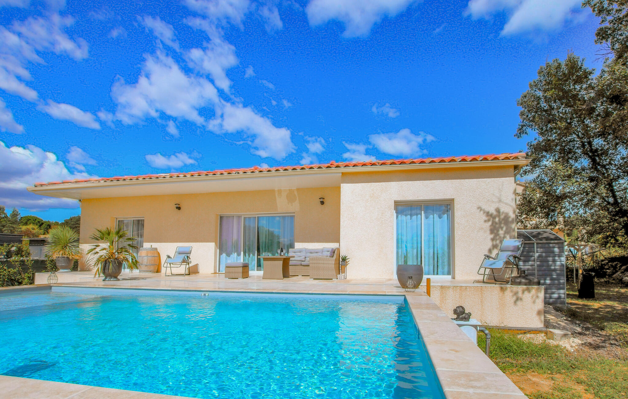 Vakantiehuis met privé zwembad in Vagnas (Frankrijk) voor 6 personen