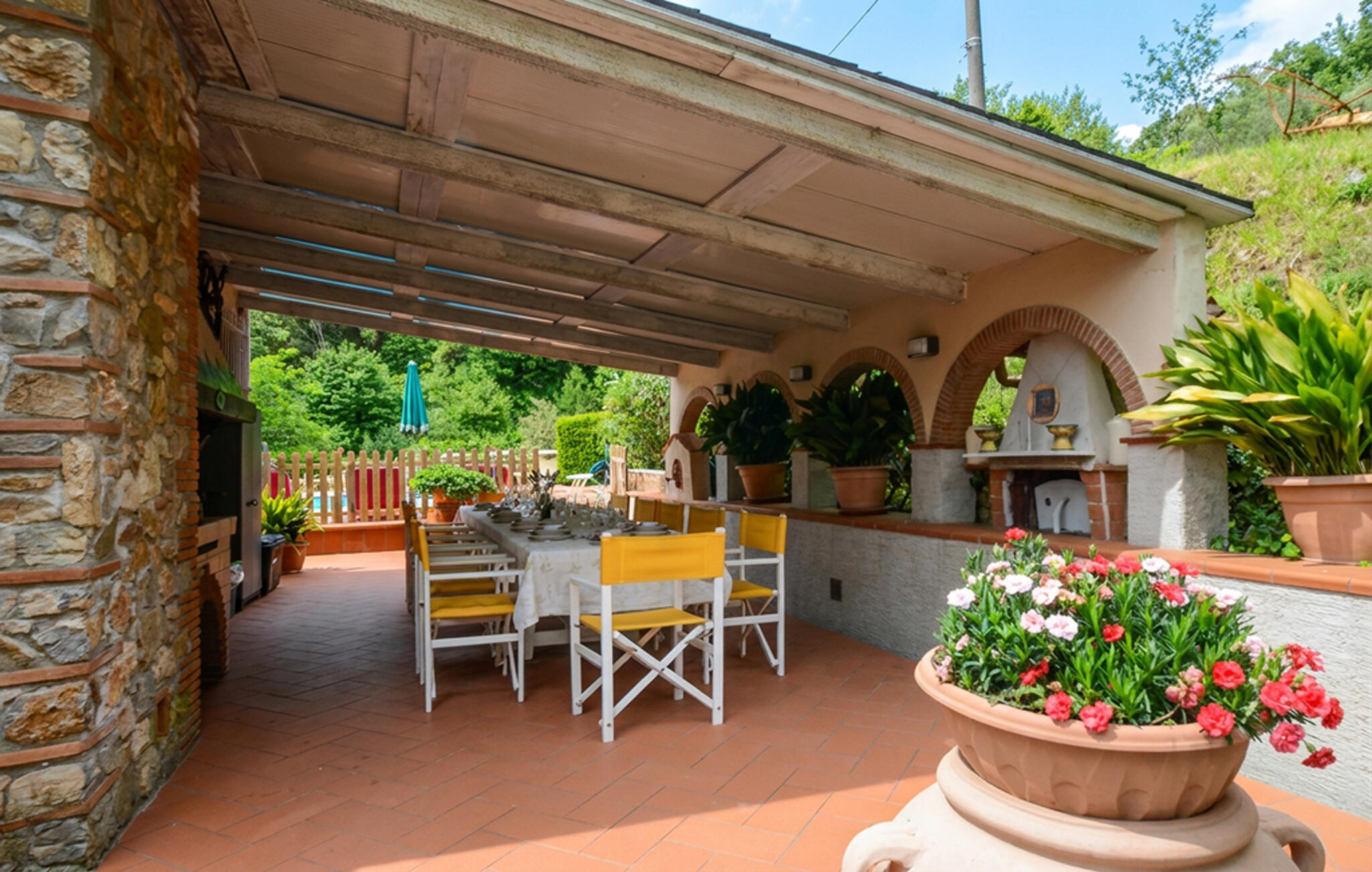 Ferienhaus mit umzäuntem Garten in Pescaglia (Italien) und 2 Hunde erlaubt