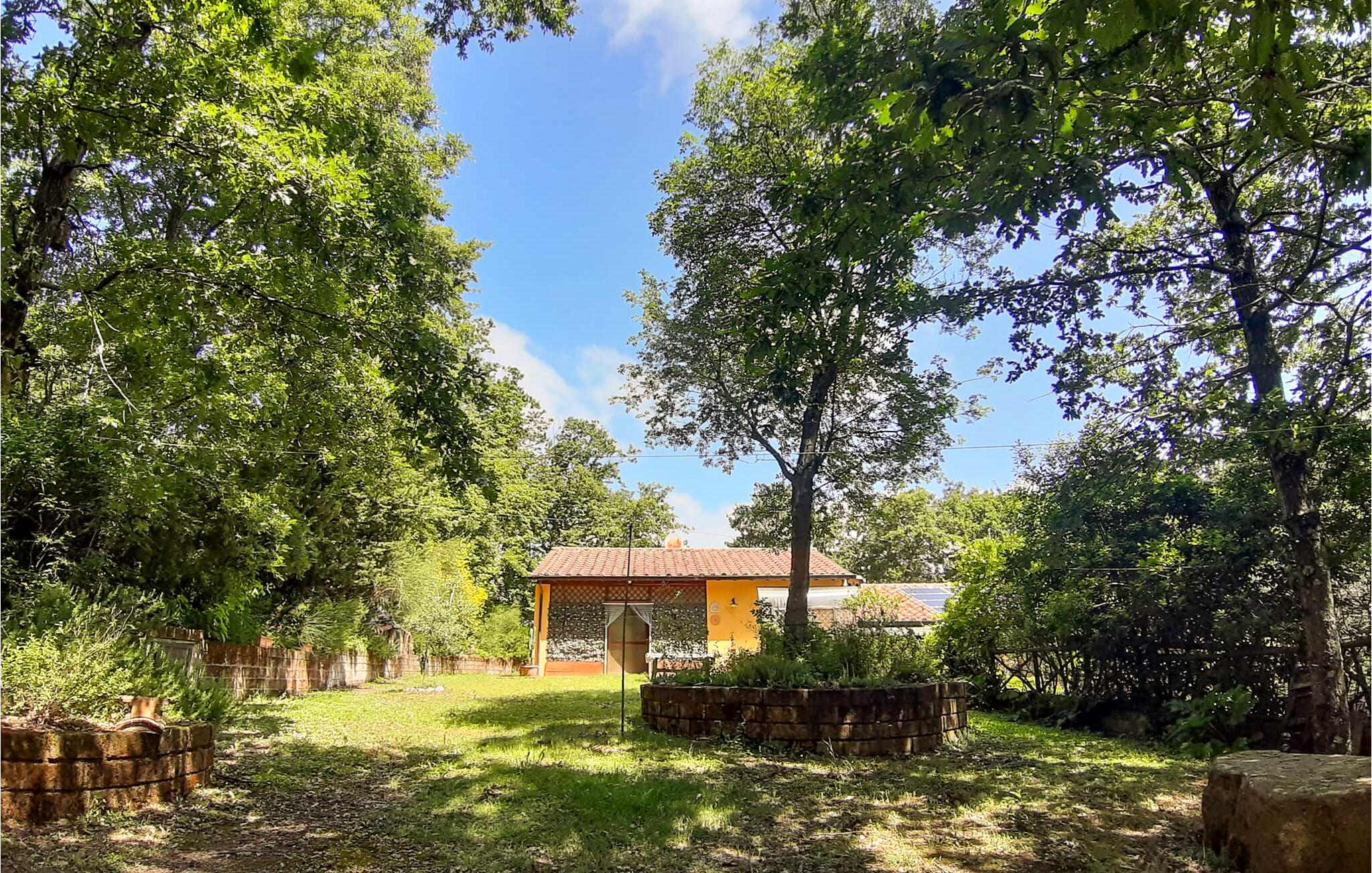 Ferienhaus mit umzäuntem Garten in Monteverdi Marittimo (Italien) und 1 Hund erlaubt
