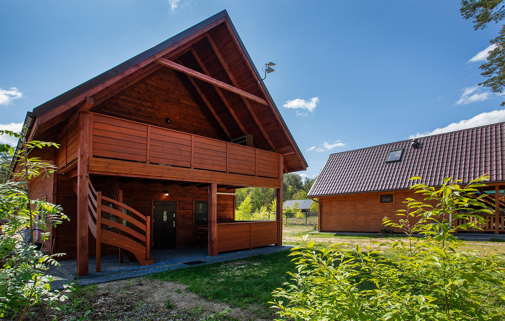 Ferienhaus mit umzäuntem Garten in Ostrowite (Polen) und 2 Hunde erlaubt