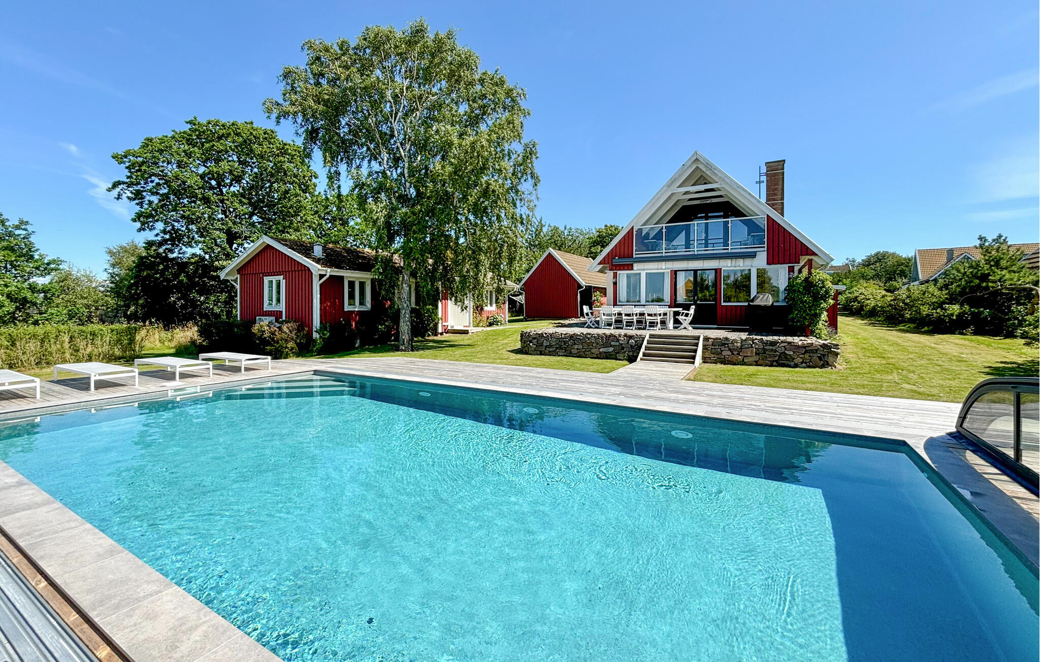 Vakantiehuis met privé zwembad in Torekov/Båstad (Zweden) voor 14 personen