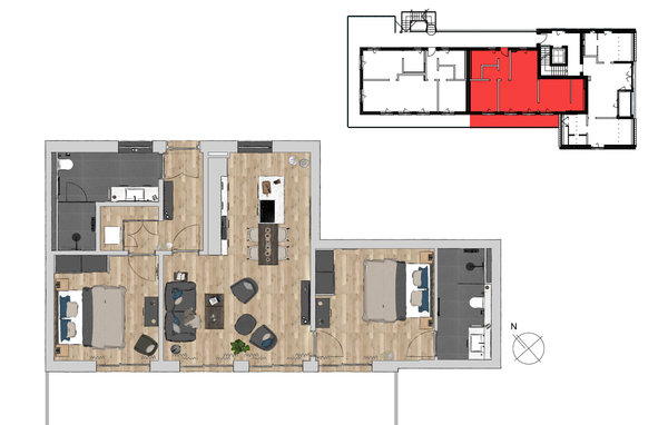 Ferienwohnung - Penthouse, Nordstrand - Deich , Deutschland - DSL319 911